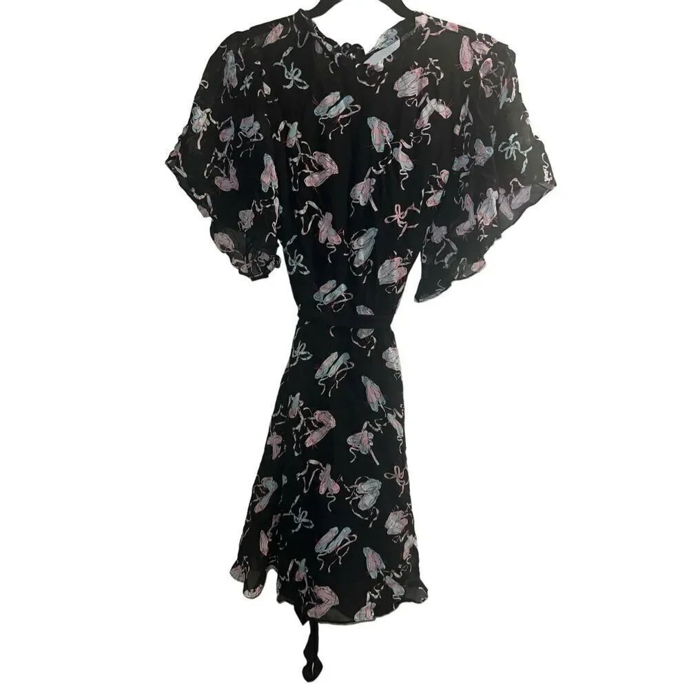 ✨ZARA STUDIO BALLET PRINT RUFFLE SZ XS/S DRESS✨ - Picture 7 of 11